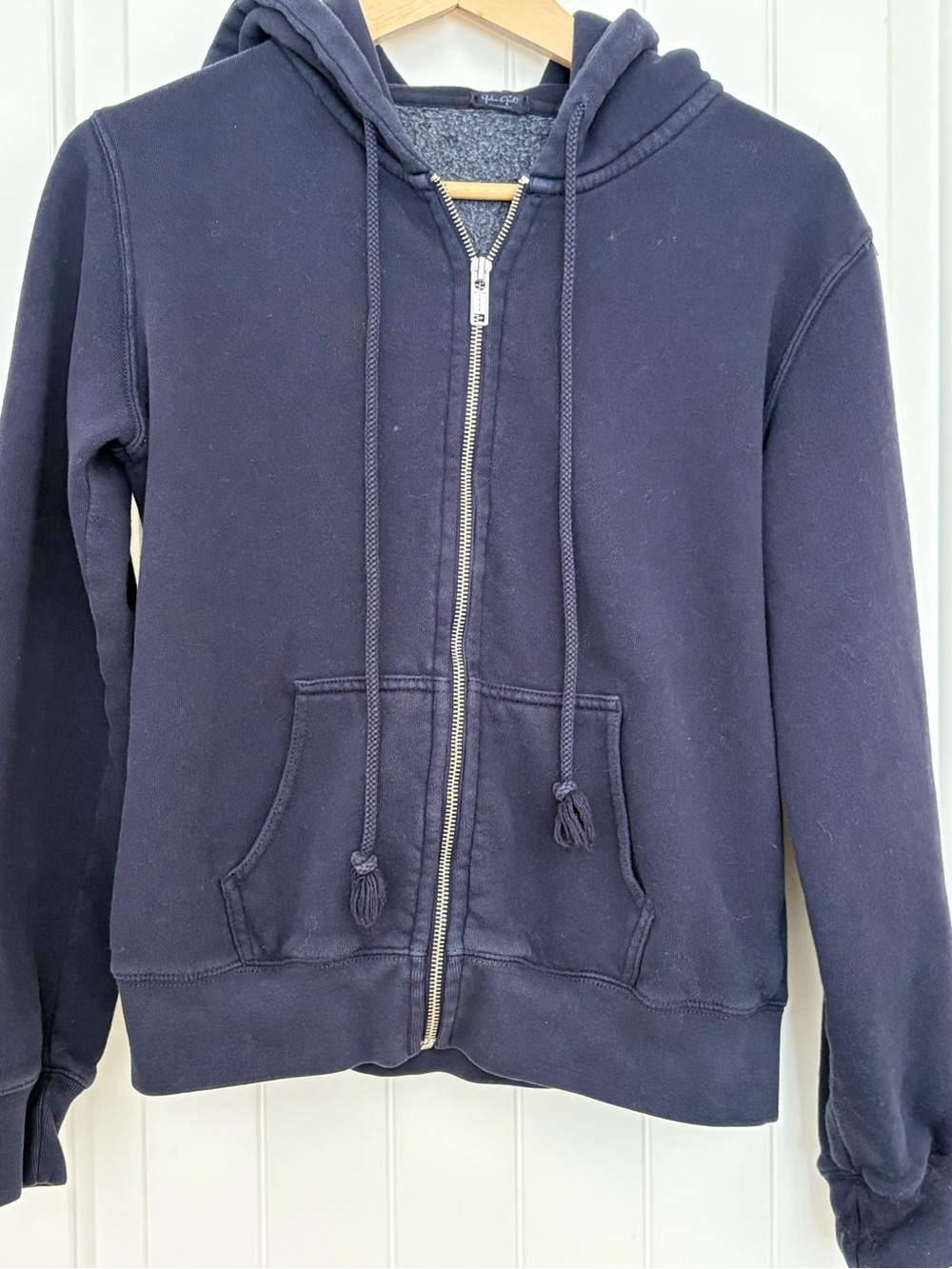 Brandy Melville Navy Zip-Up Hoodie